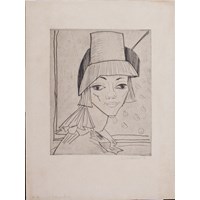 Young Woman with High Hat