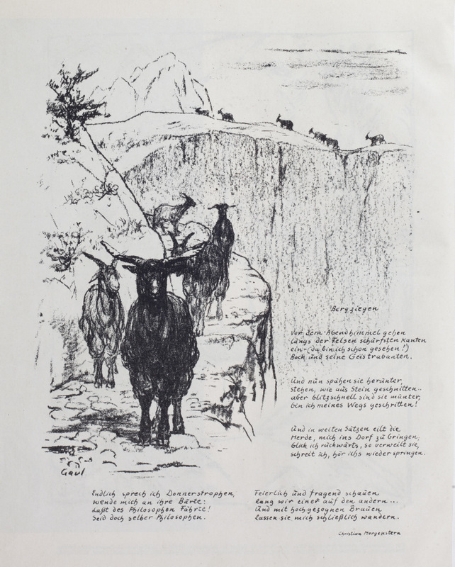 Illustration To Mountain Goats by Christian Morgenstern