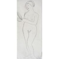 Nude with a Mirror (self-portrait)