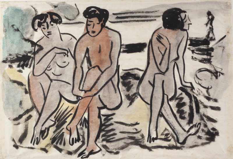 Three Nudes on a Beach