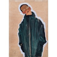 Egon Schiele - Boy in a green coat