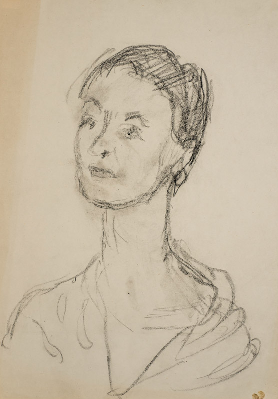Figure of Olda Kokoschka, study for Two Women and a Shadow