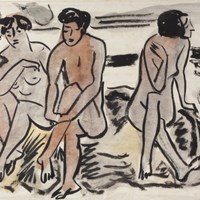 Three Nudes on a Beach