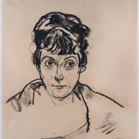 Egon Schiele - Black haired woman